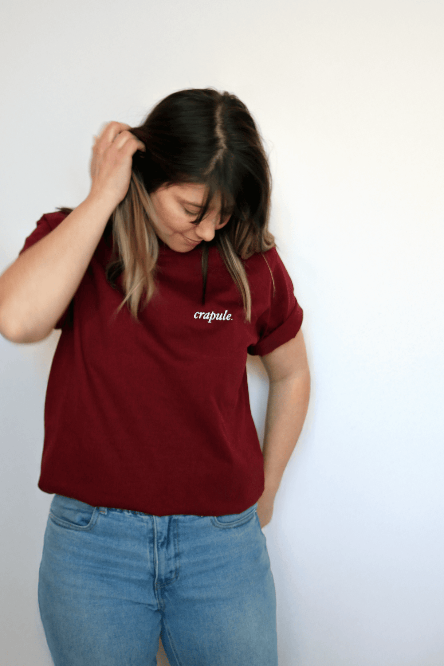 Idiot - T-shirt oversize - Crapule brodé