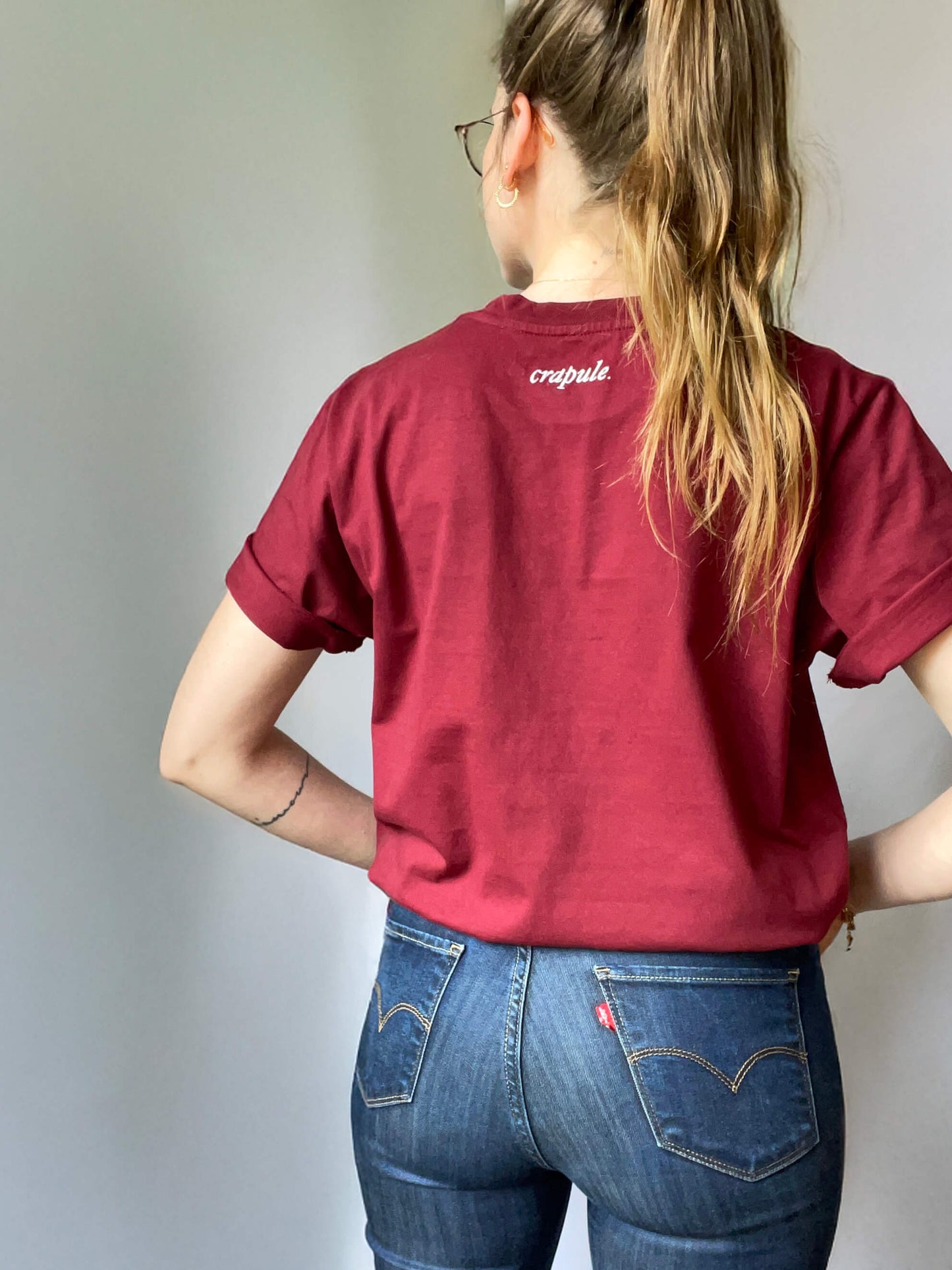 Idiot - T-shirt oversize - Crapule brodé